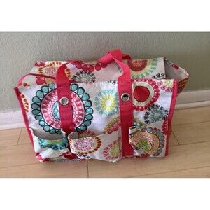 Thirty One Gift Brand Organizing Zip Utility tote bag - Citrus Medallion